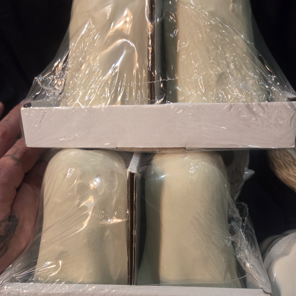Set of Cream Ceramic Candle Holders